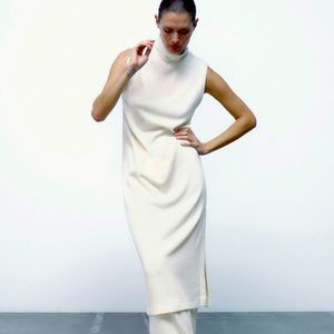 Zara White soft long dress